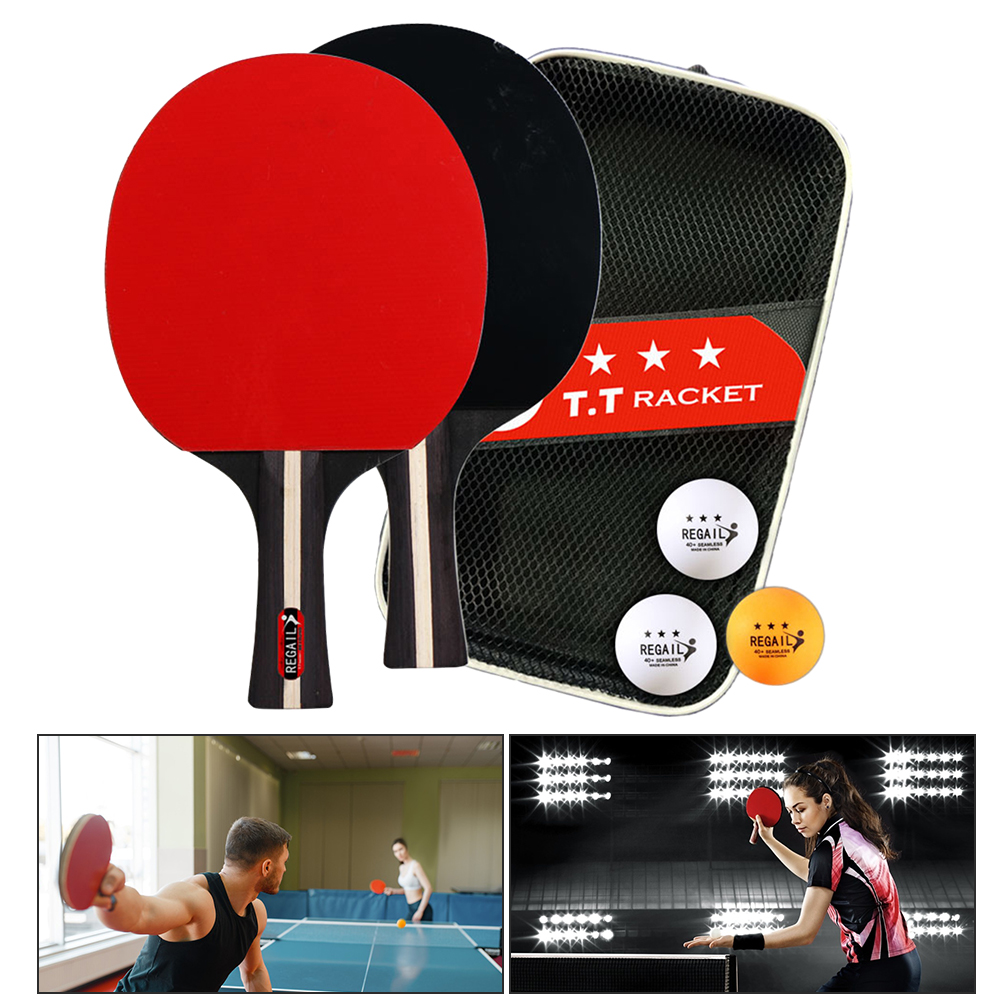 Table Tennis Racket 2 Rackets  - Table Tennis Kit Bag recension och pris