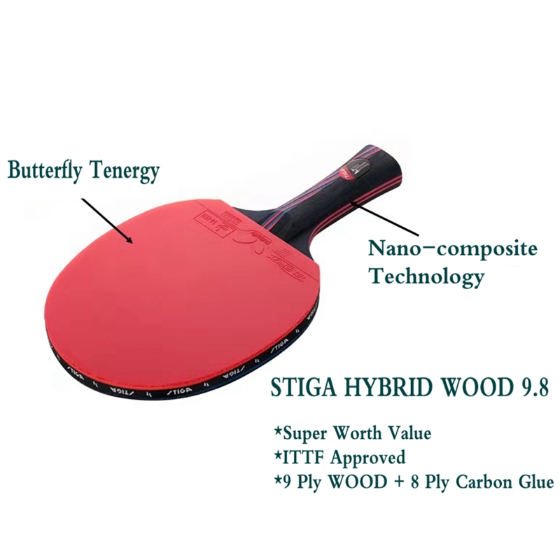 STIGA-Hybrid Wood 9.8 table te - Table Tennis Hybrid Rubbers recension och pris